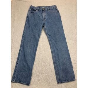 Carhartt Jeans Mens 38x36 Blue Loose Fit Straight Leg Workwear Denim 100066-484